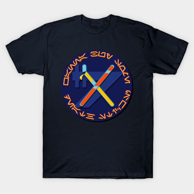 Wanna Buy Some Death Sticks? (Aurebesh) T-Shirt by CSLeko